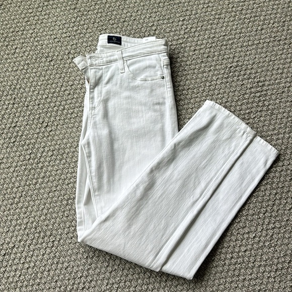 AG Prima Mid Rise Cigarette Skinny Jeans Women's White Size: 28 - Picture 4 of 11